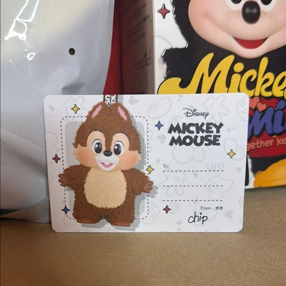 Confirmed -Chip. Disney Mickey Mouse - Chip Keychain Labubu - Picture 3 of 8